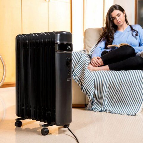 Маслен радиатор Taurus Agadir Malbork 1500W/2500W&ndash; мощно отопление с ECO режим, програмируем таймер и лесно управление