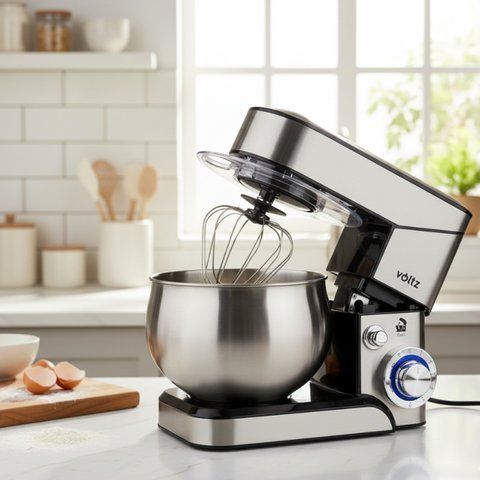 Планетарен миксер Voltz V51115F &ndash; мощност 1600W и 5L купа от инокс за перфектно тесто и кремове